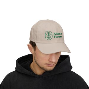 Adopt a Farmer / Musa Boricua Embroidered Cap — Eco-Friendly Farm Support Hat