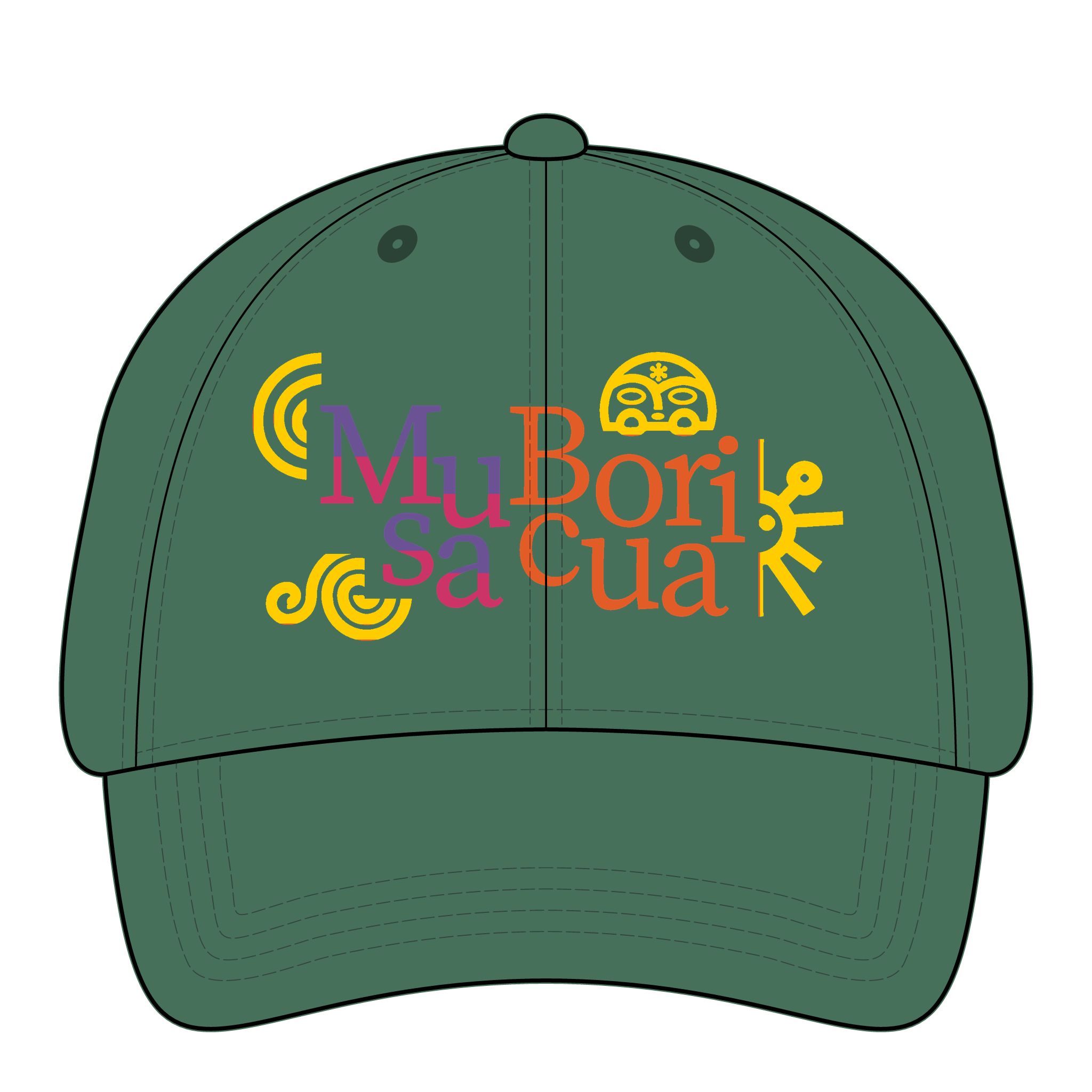 Musa Boricua Raíces Ponytail Women's Pigment-Dyed Cap with Fashion Undervisor (Embroidery) - Image 9