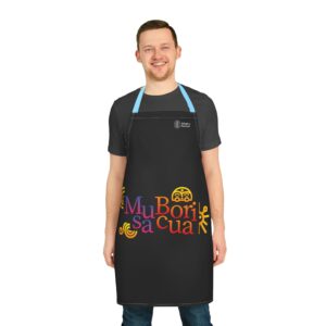 'Musa Boricua' Apron — Black